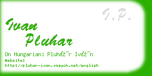 ivan pluhar business card